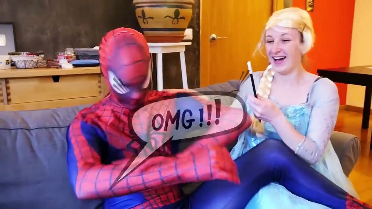 Spiderman Become a doll vs Frozen Elsa