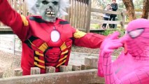 Spidergirl Vs Zombie Ironman w Spiderman Hulk & Joker - Superhero Time Adventures Episode 2