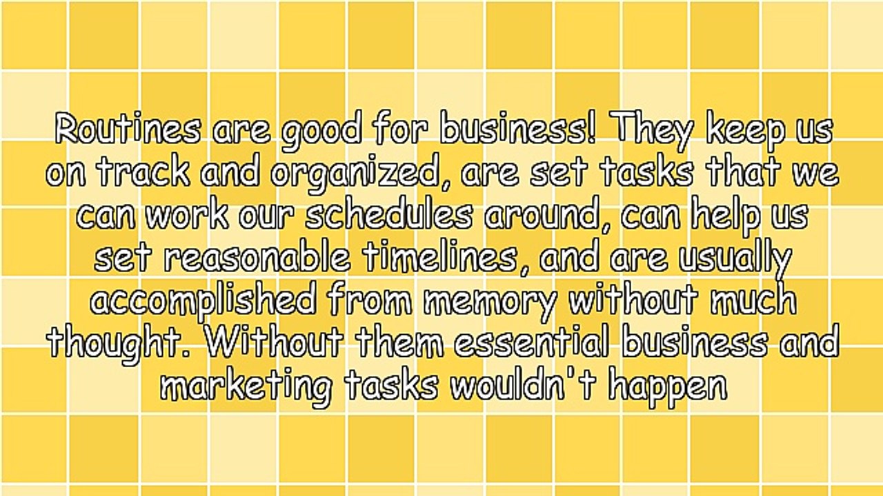 Create Marketing Routines to Grow a Successful Business