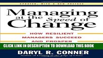 New Book Managing at the Speed of Change: How Resilient Managers Succeed and Prosper Where Others