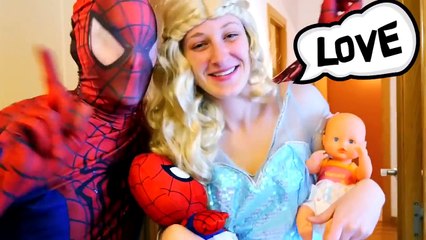 Spiderman vs Police Wanted Dead or Alive! w_ Harley Queen, Frozen Elsa & Fun Superhero