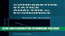 [Read PDF] Comparative Statics Analysis in Economics Download Online