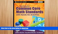 FAVORITE BOOK  Teaching the Common Core Math Standards with Hands-On Activities, Grades 6-8  GET