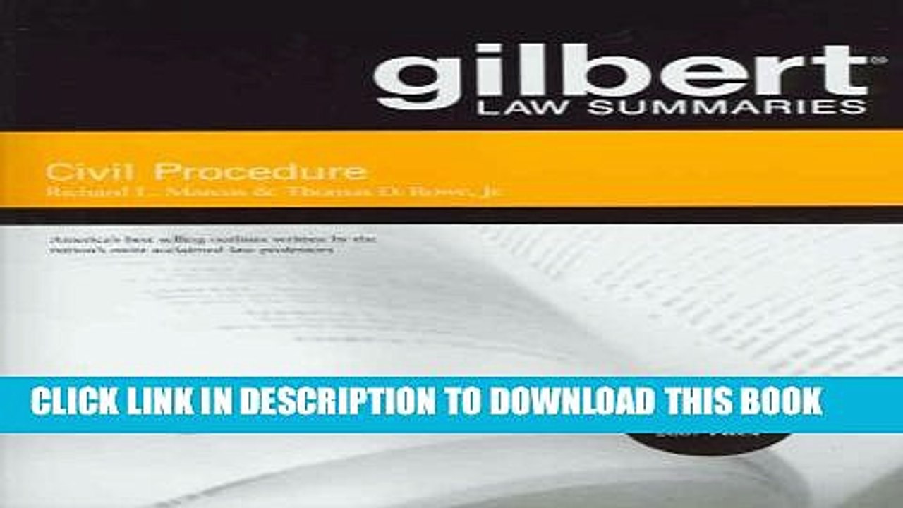 [PDF] Gilbert Law Summaries on Civil Procedure [Online Books]