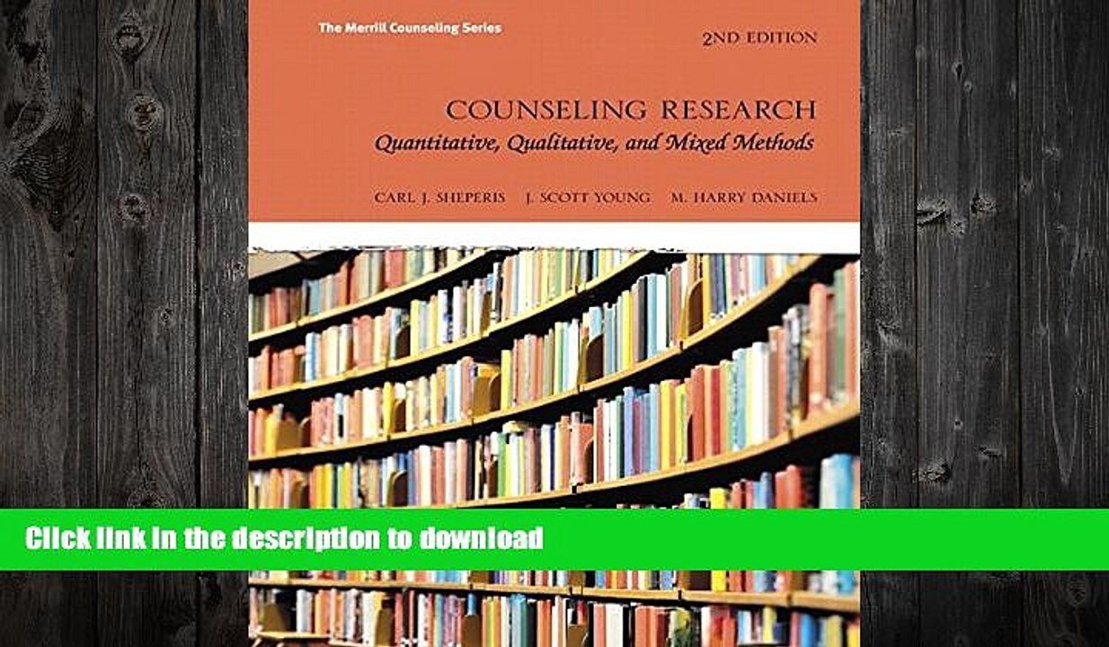 READ  Counseling Research: Quantitative, Qualitative, and Mixed Methods with MyEducationLab with