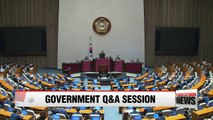 Lawmakers question gov't officials on economy at parliamentary Q&A