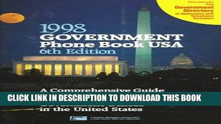 [PDF] Government Phone Book USA 1998: A Comprehensive Guide to Federal, State, County, and Local