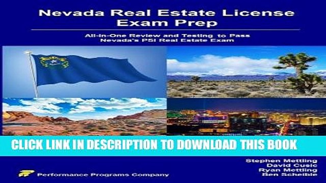 [PDF] Nevada Real Estate License Exam Prep: All-in-One Review and Testing To Pass Nevada s PSI