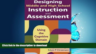 FAVORIT BOOK Designing Middle and High School Instruction and Assessment: Using the Cognitive