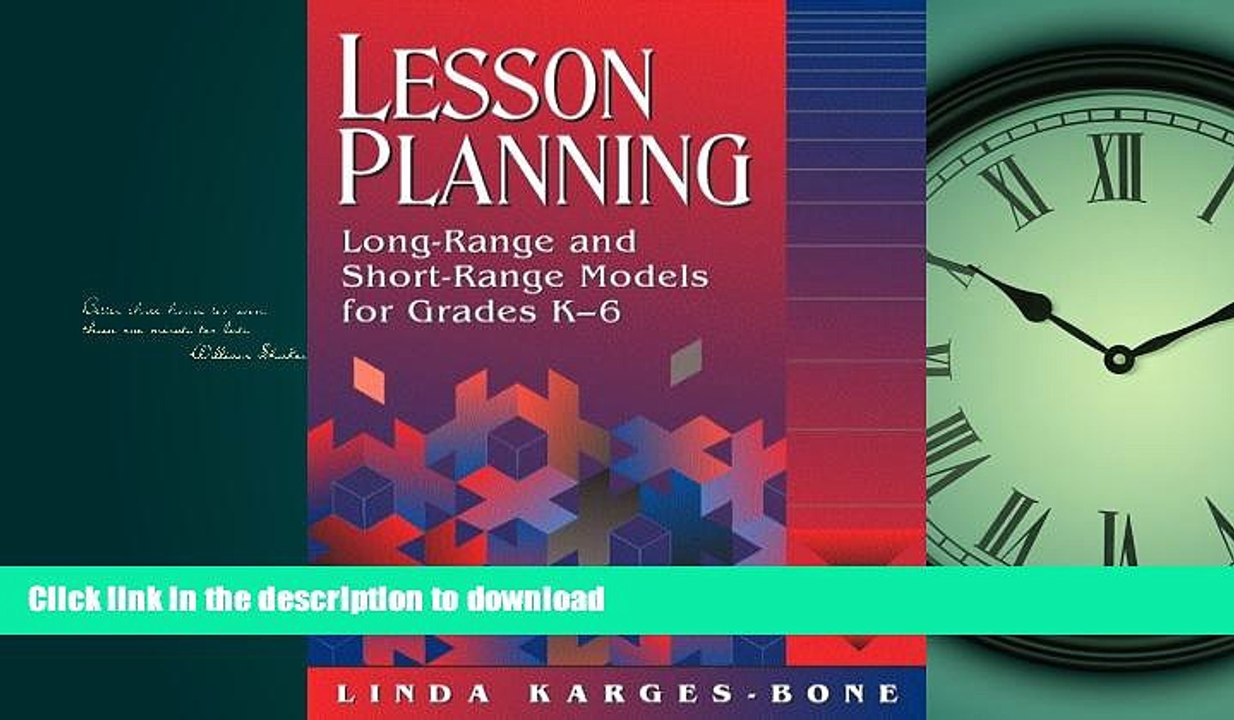READ THE NEW BOOK Lesson Planning: Long-Range and Short-Range Models for Grades K-6 READ EBOOK