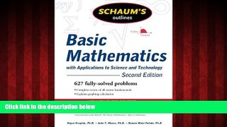 FREE DOWNLOAD  Schaum s Outline of Basic Mathematics with Applications to Science and Technology,