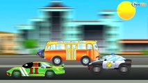 Cars Cartoons about Race Cars & Sports Car Race in the City | Cartoon for children