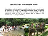 Wildlife parks in India- Wildlife parks
