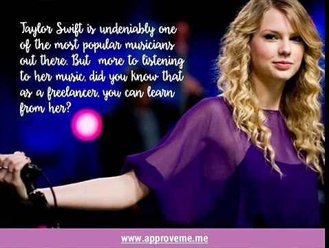 Approveme - 5 lessons Freelancers Can Learn from Taylor Swift