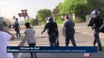 Balles en caoutchouc contre des étudiants en colère à Johannesburg
