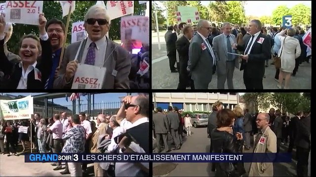 Éducation : les chefs d'établissements scolaires dans la rue