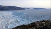 L'impressionnante fonte du glacier Helheim, au Groenland
