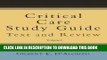[PDF] Critical Care Study Guide: Text and Review Full Colection