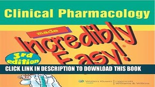 New Book Clinical Pharmacology Made Incredibly Easy (Incredibly Easy! SeriesÂ®)
