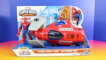 Playskool Heroes Marvel Super Hero Adventures Spider-man Spider Strike Plane Helps Hulk Wolverine