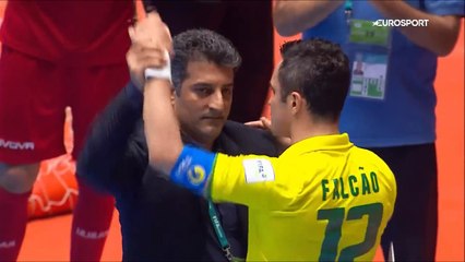 Falcao Futsal legend cries after his final game