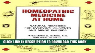 [PDF] Homeopathic Medicine At Home: Natural Remedies for Everyday Ailments and Minor Injuries Full