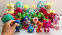 PLAY DOH SURPRISE EGGS with Surprise Toys,Hulk,Marvel Avengers, Iron Man,Pocoyo,videos for kids, alot of toys