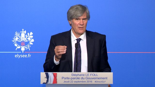 Point de presse de Stéphane Le Foll, le 22 septembre 2016