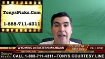 Eastern Michigan Eagles vs. Wyoming Cowboys Free Pick Prediction NCAA College Football Odds Preview 9/23/2016