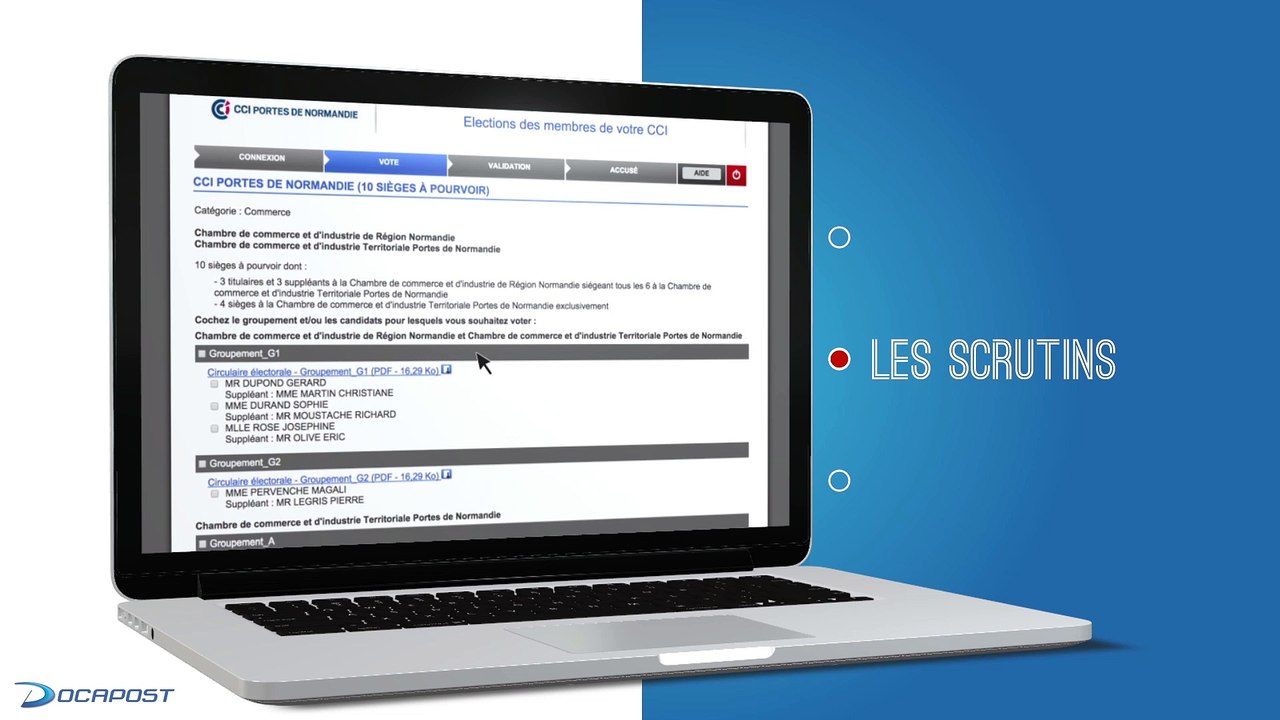 Elections CCI – Tutoriel de vote en ligne