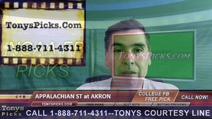 Akron Zips vs. Appalachian St Mountaineers Free Pick Prediction NCAA College Football Odds Preview 9/24/2016