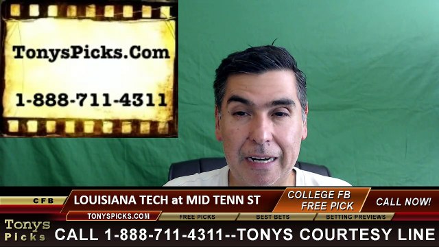 Middle Tennessee St Blue Raiders vs. Louisiana Tech Bulldogs Free Pick Prediction NCAA College Football Odds Preview 9/2