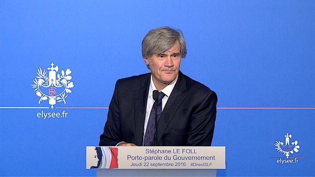 Compte rendu du Conseil des ministres du 22 septembre 2016