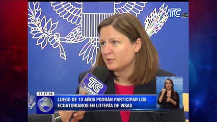 Ecuador volverá a participar en lotería de visas a EE.UU.