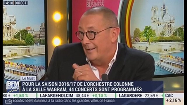 Le Must: L’Orchestre Colonne et le Groupe Eurosites coproduiront 40 concerts pour la saison 2016/2017 - 22/09