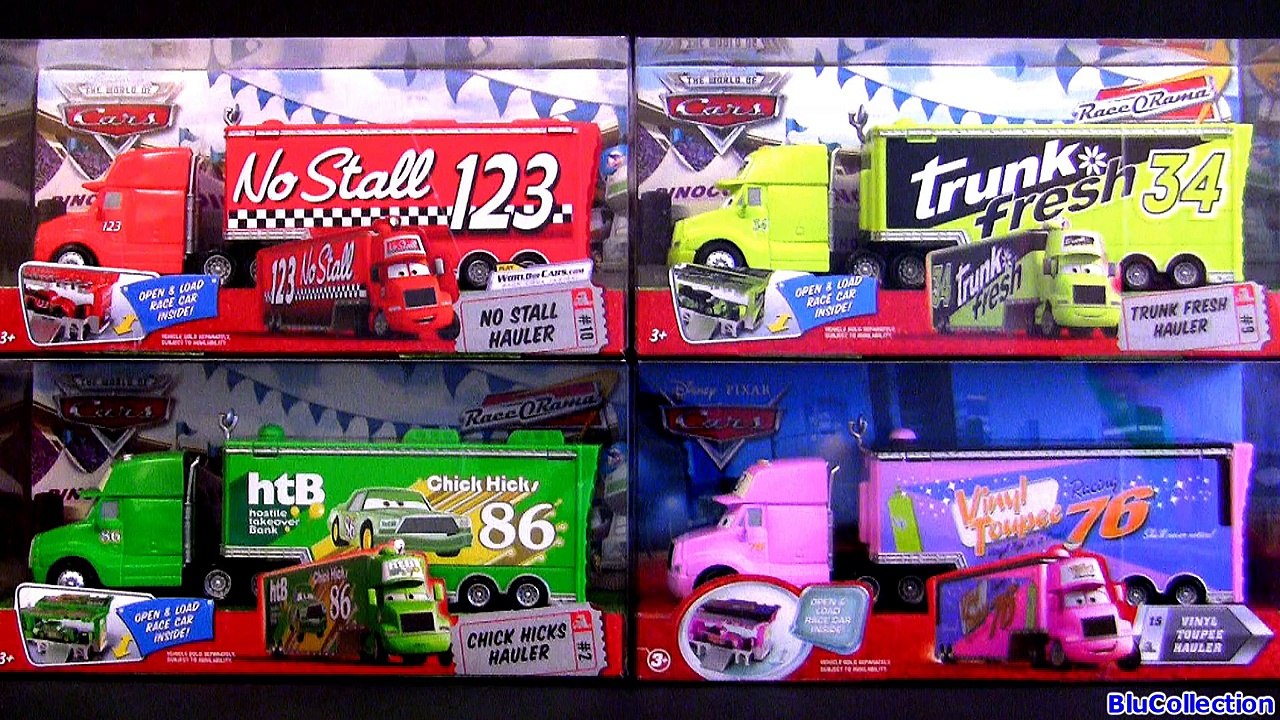 Pixar Cars Trucks Vinyl Toupee Hauler Chick Hicks truck No Stall, Trunk Fresh Diecast Camion