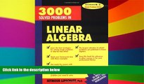 Big Deals  3,000 Solved Problems in Linear Algebra  Best Seller Books Most Wanted