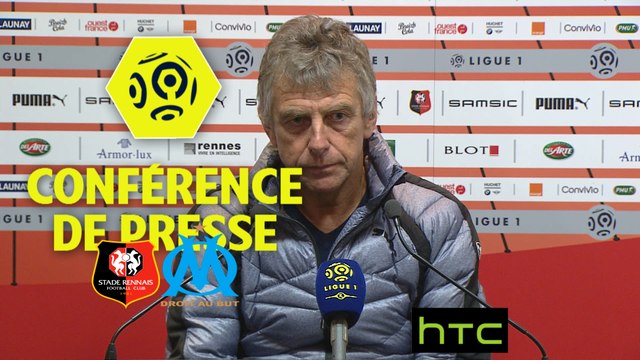 Conférence de presse Stade Rennais FC - Olympique de Marseille (3-2) : Christian GOURCUFF (SRFC) - Franck PASSI (OM) - 2016/2017