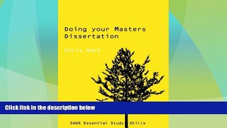 Must Have PDF  Doing Your Masters Dissertation (SAGE Study Skills Series)  Free Full Read Most
