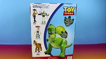 Toy Story Rex Deluxe Talking Figure runs into a scary dinosaur that tries to Bite him! Just4fun290