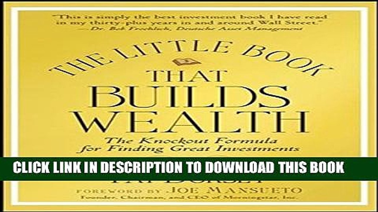 [PDF] The Little Book That Builds Wealth: The Knockout Formula for Finding Great Investments