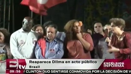 Así recibieron a Dilma Rousseff en su primer evento luego de su juicio