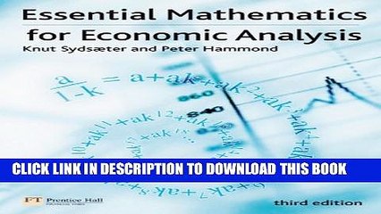 [PDF] Essential Mathematics for Economic Analysis (3rd Edition) Popular Collection