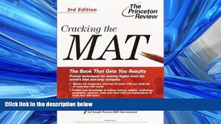 Choose Book Cracking the MAT, 3rd Edition (Graduate School Test Preparation)