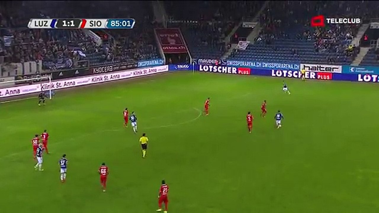 FC luzern 2:1 FC Sion (Swiss Super League 8. Runde 2016/2017 22 .September 2016)