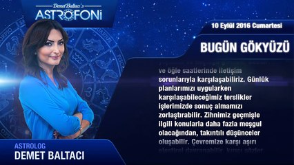 10 Eylül 2016 Cumartesi Bugün Gökyüzü