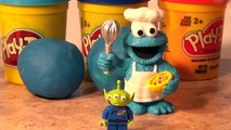 Play Doh Toy Story Surprise Eggs and the Cookie Monster Chef, 7 TS3 Surprise Eggs lots of fu