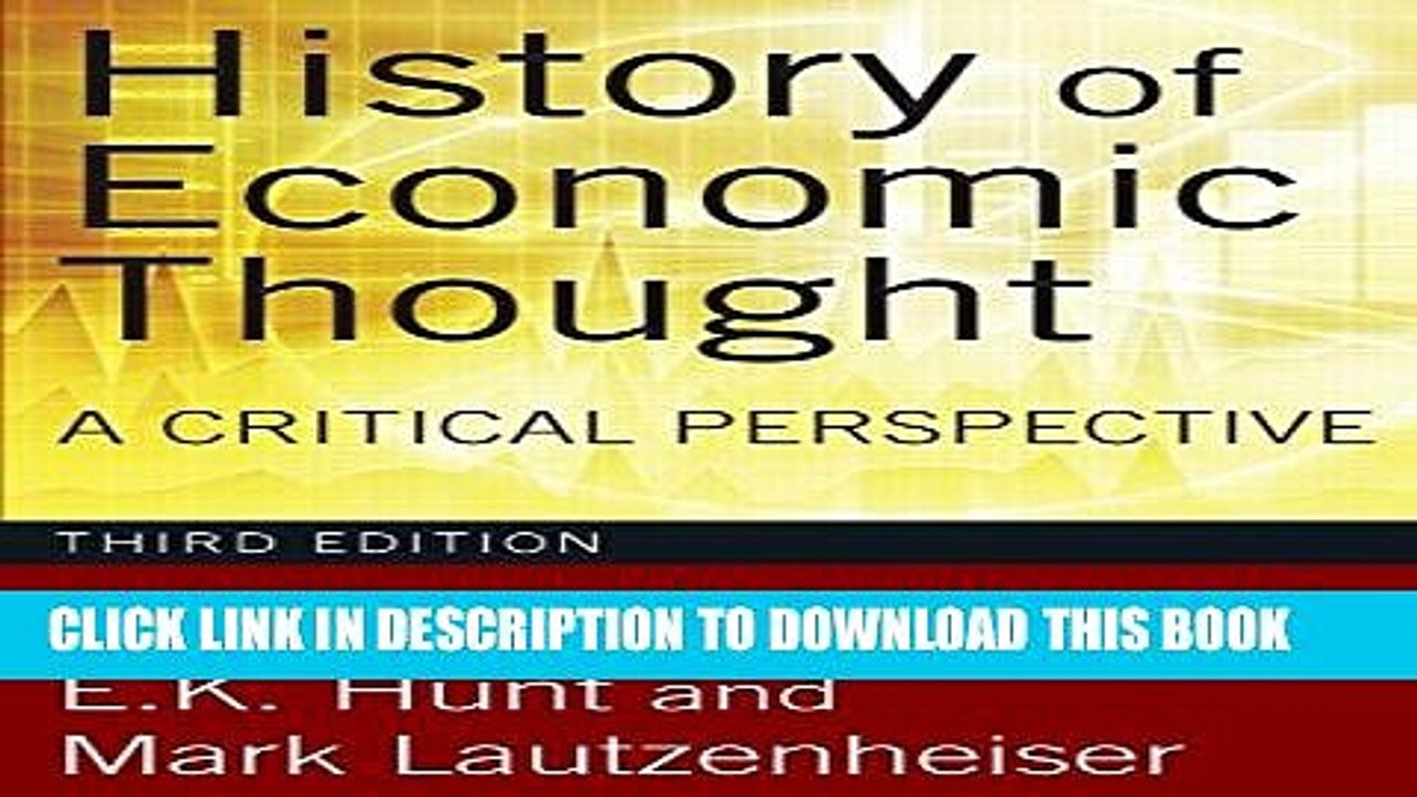 [PDF] History of Economic Thought: A Critical Perspective Full Colection