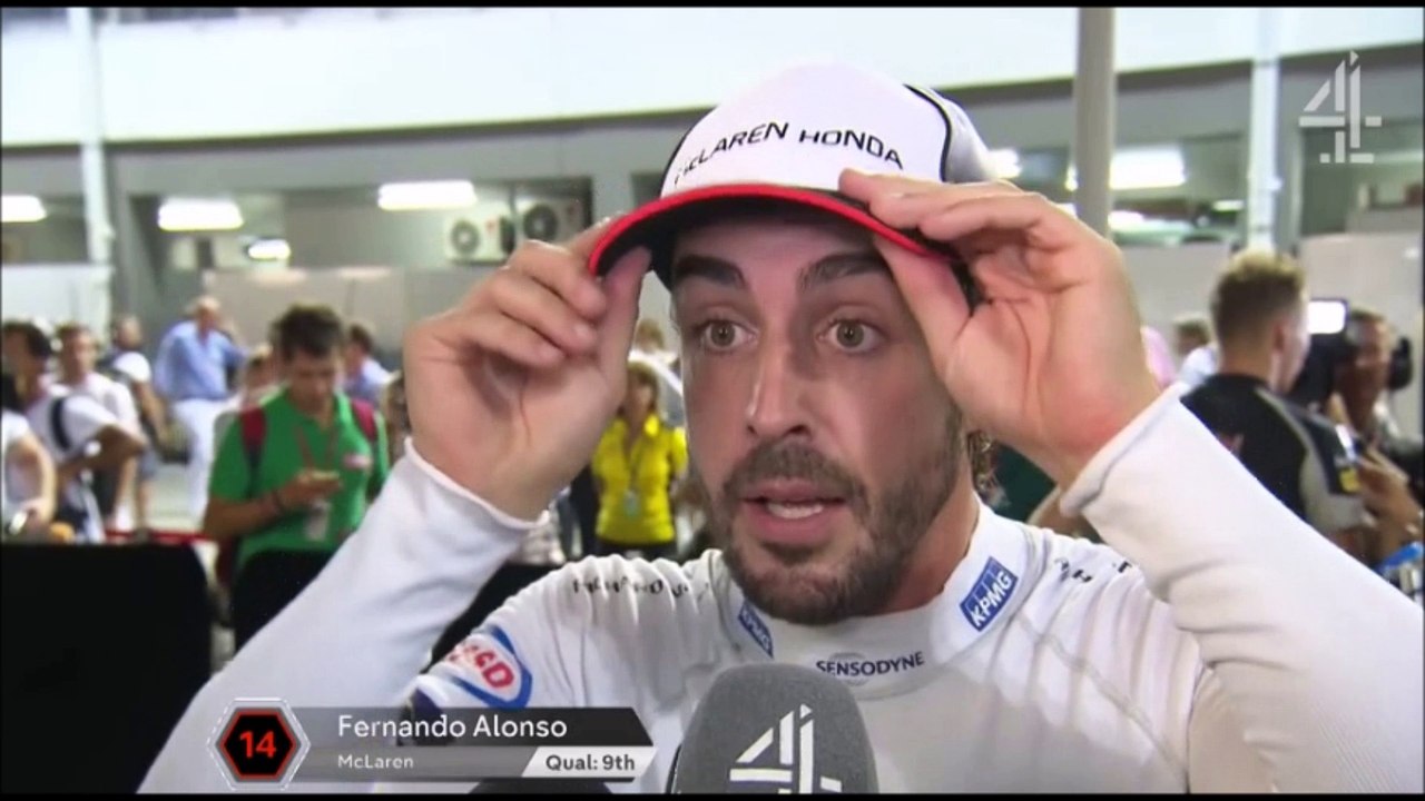 C4F1: Fernando Alonso Post Qualifying Interview (2016 Singapore Grand Prix)