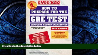 Popular Book Barron s How to Prepare for the Gre: Graduate Record Examination (Barron s How to